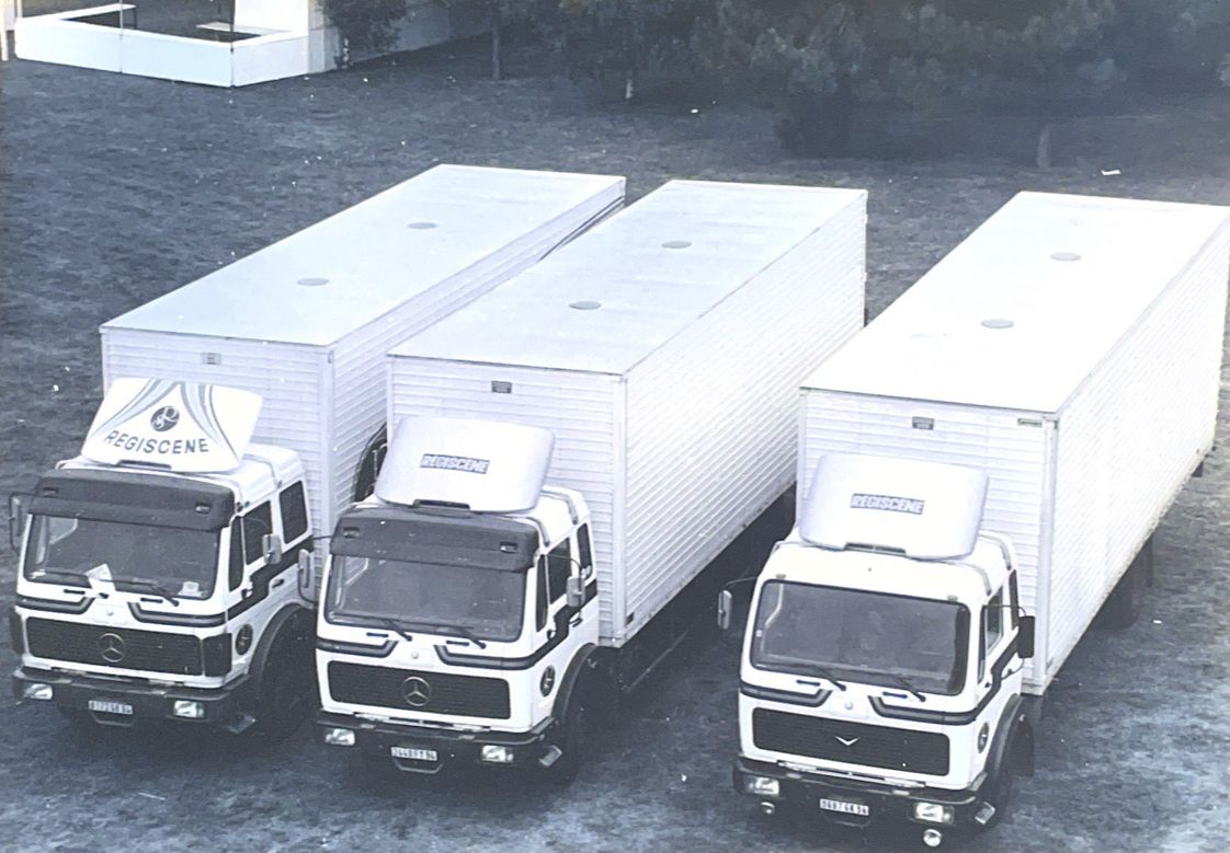 Camions Régiscène à la fête de l'humanité 1982