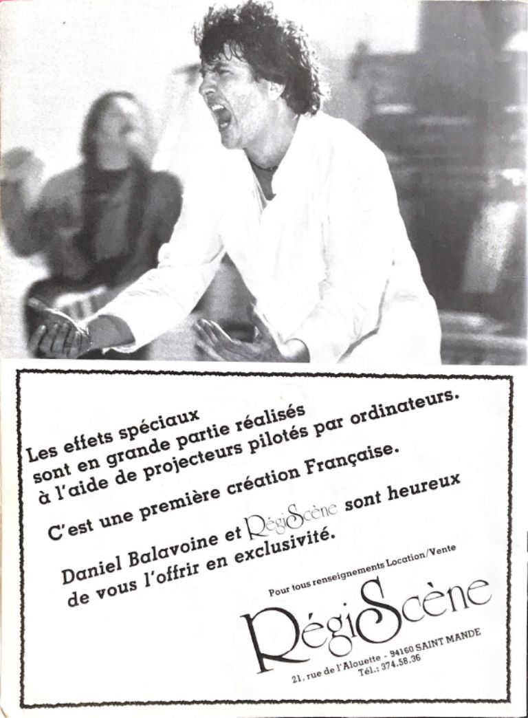 Daniel Balavoine avec Régiscène